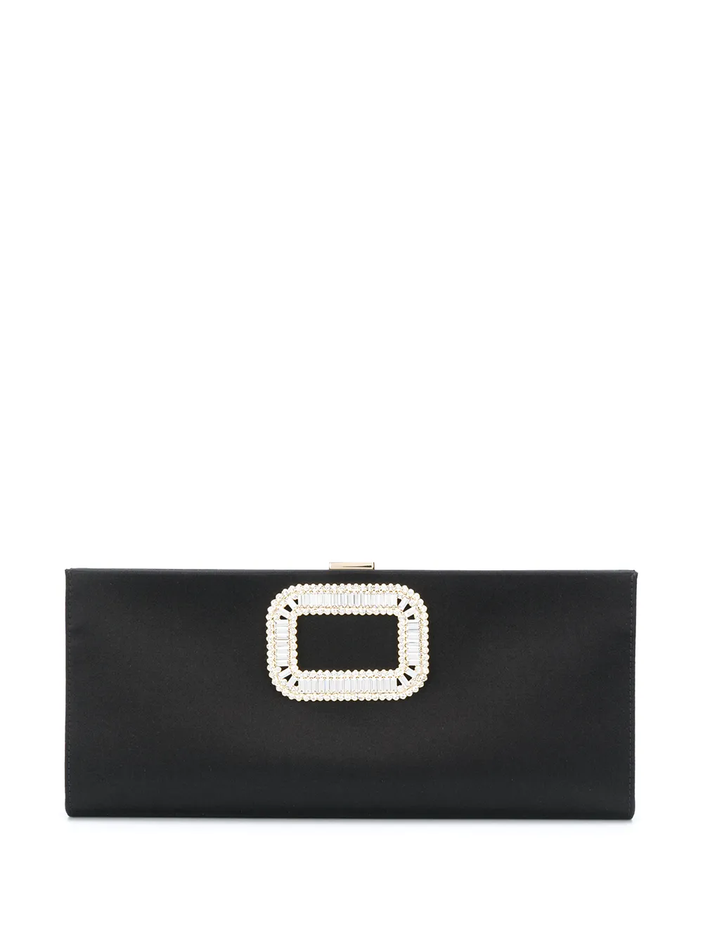

Клатч Pilgrim с пряжкой из кристаллов Roger Vivier, черный