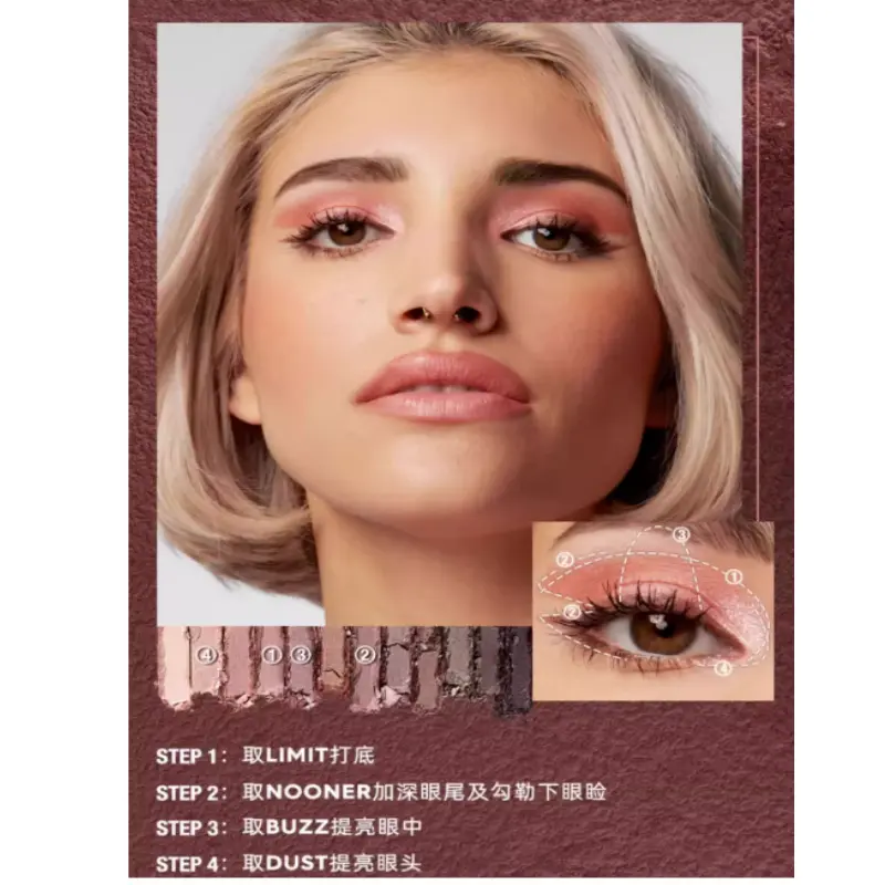 URBAN DECAY URBANDECAY Decaying City Палитра теней для век Easy to Blend Shimmer Matte Pink Tones Natural Color Naked3 Rose Plate — фото 3