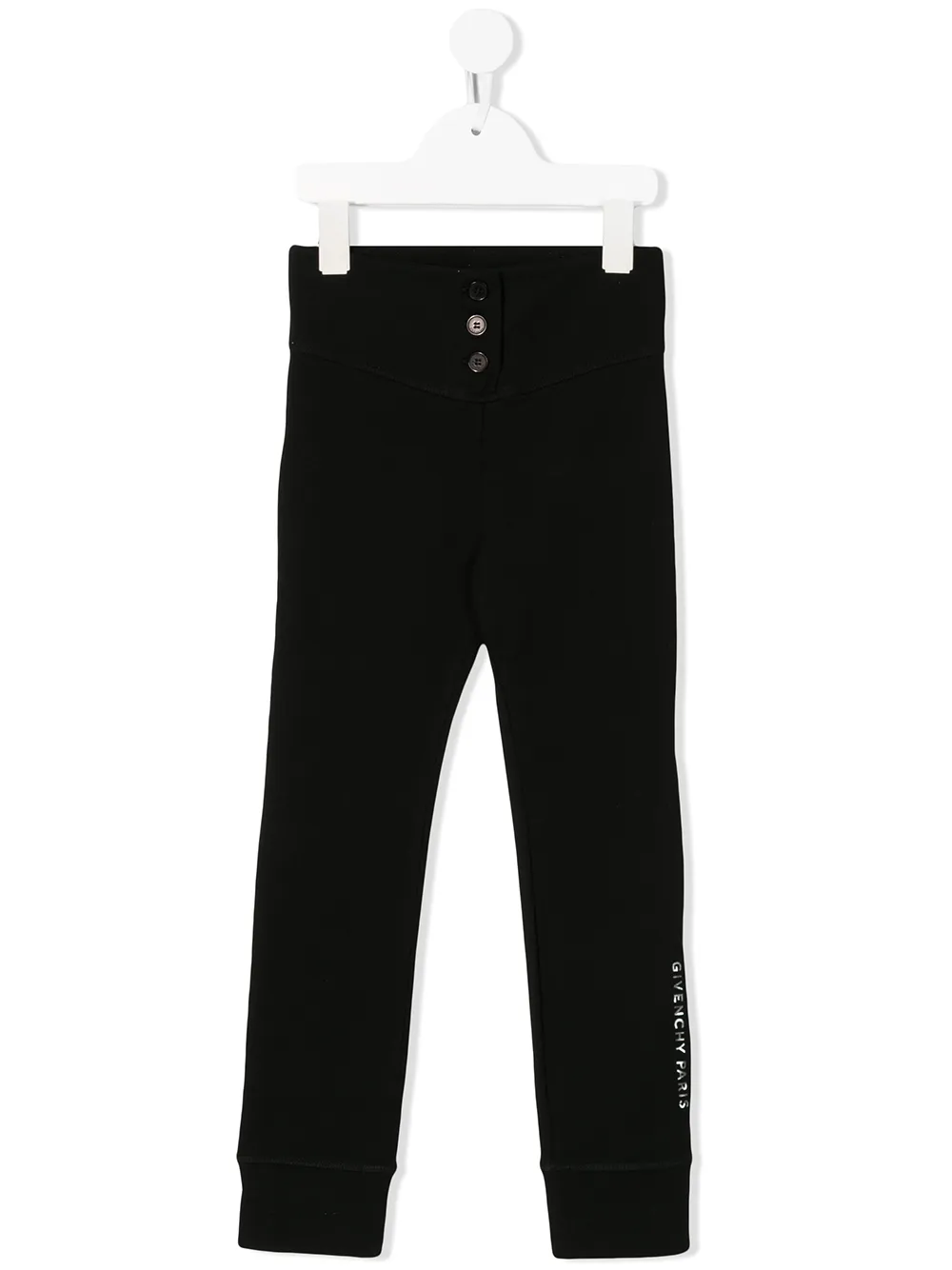 

Брюки с пуговицей на поясе и логотипом Givenchy Kids, черный