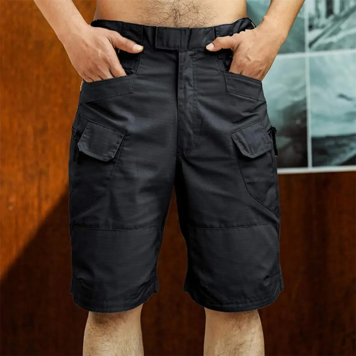 Мужские летние тактические шорты cargo camo waterproof quick dry — фото 2