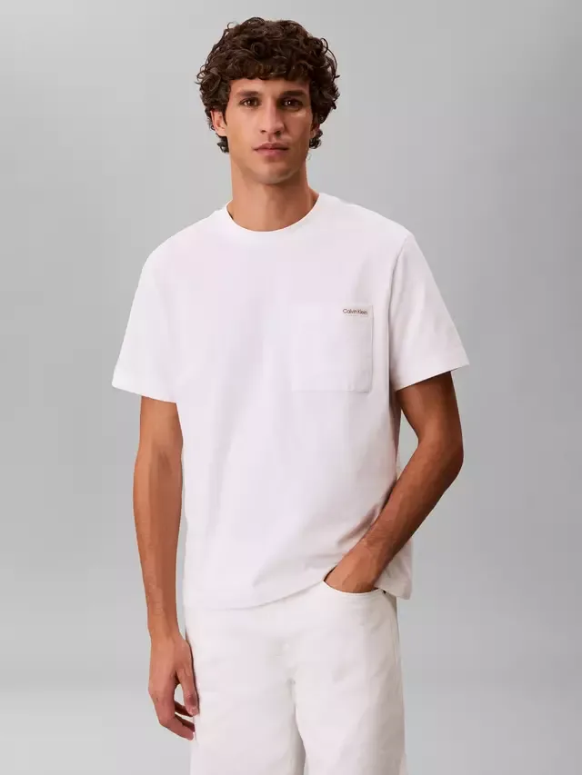 Футболка с нагрудным карманом Calvin Klein, Bright White — фото 2