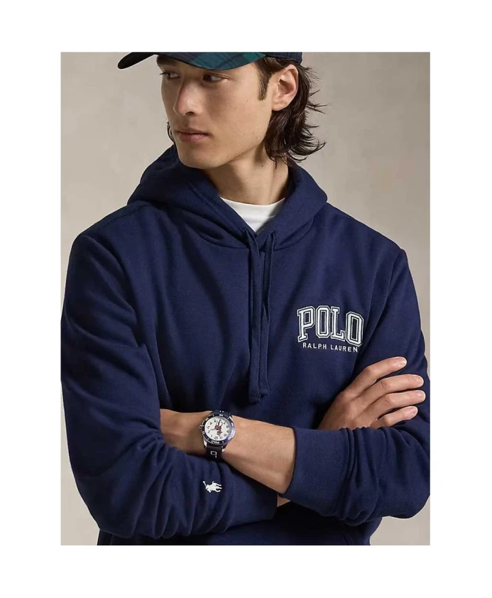 Толстовка с графическим принтом из флиса Polo Ralph Lauren, синий — фото 4