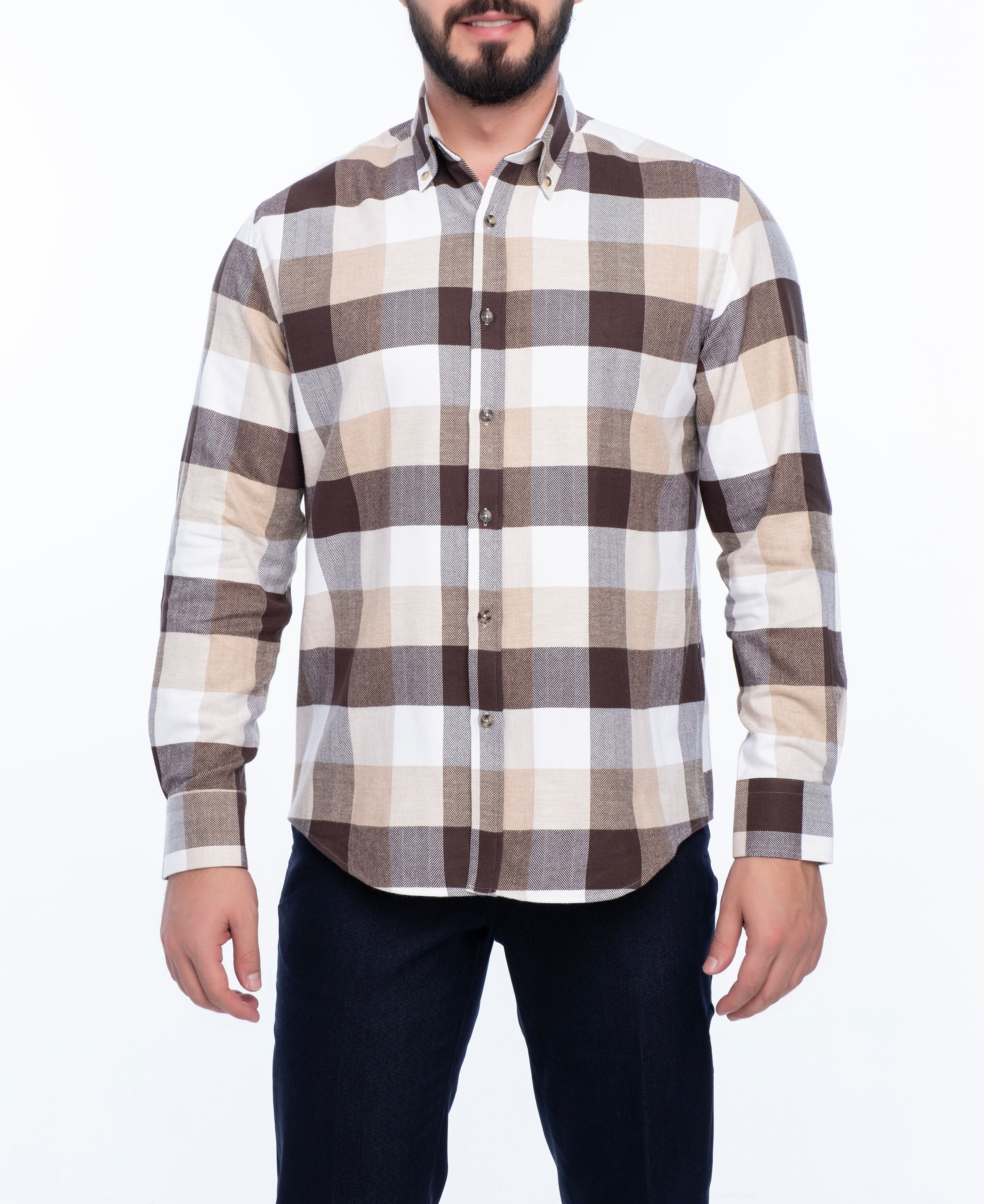 

РУБАШКА FULTON SLIMM FIT ИЗ ХЛОПКА Vella Pais, коричневый