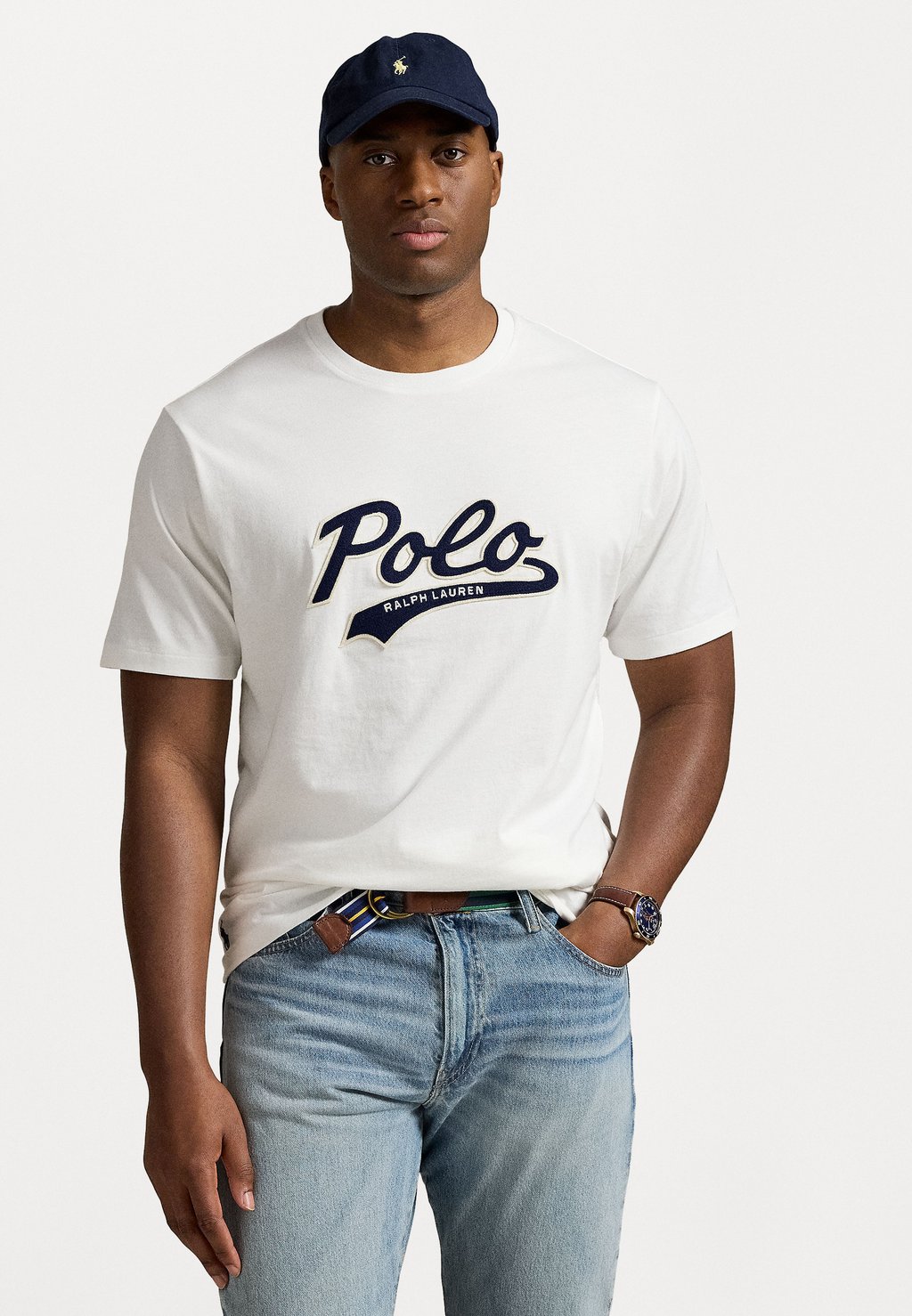 

Футболка с принтом SHORT SLEEVE Polo Ralph Lauren Big & Tall, белый