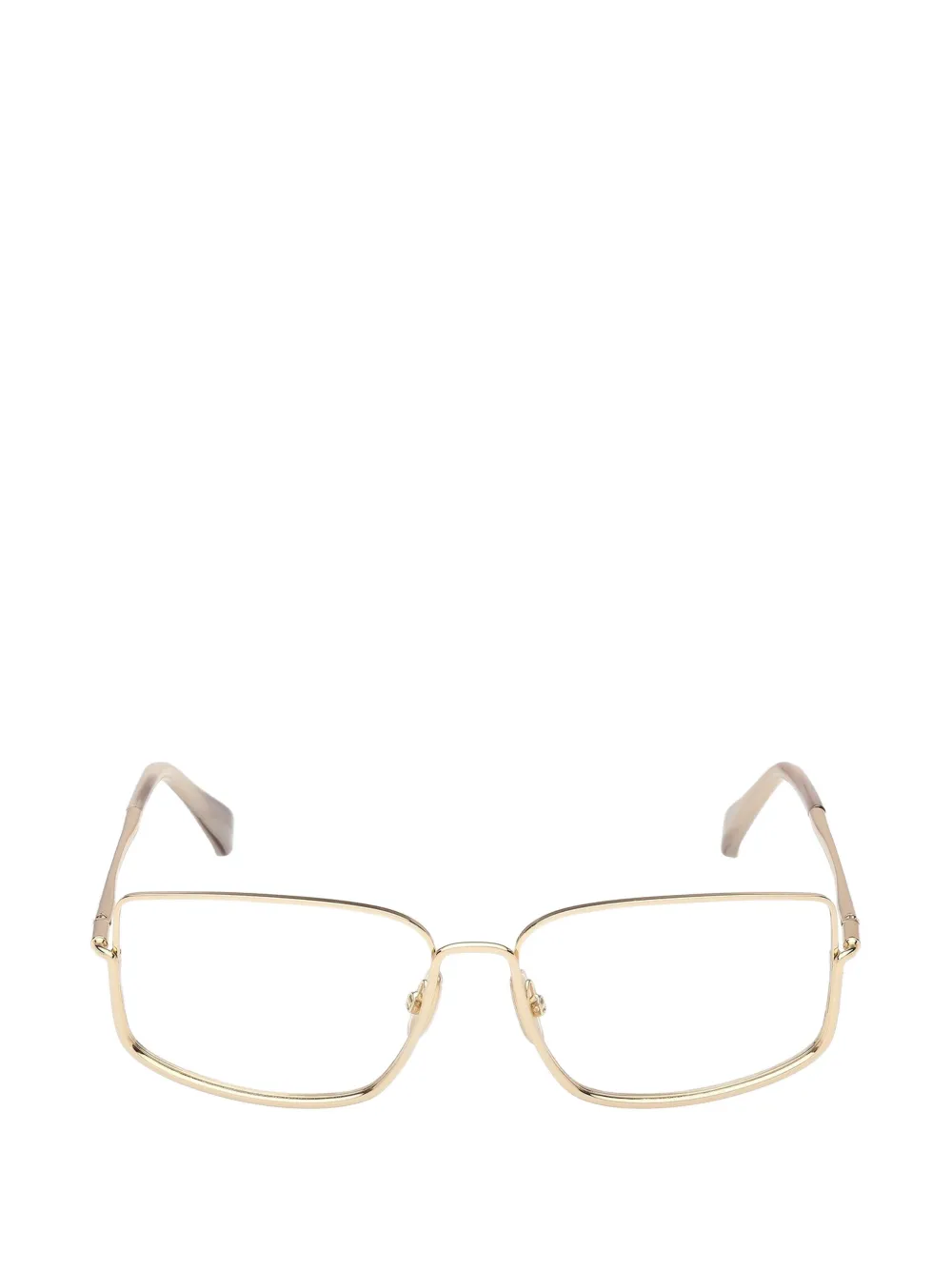 

Прямоугольные металлические очки Max Mara, золотой