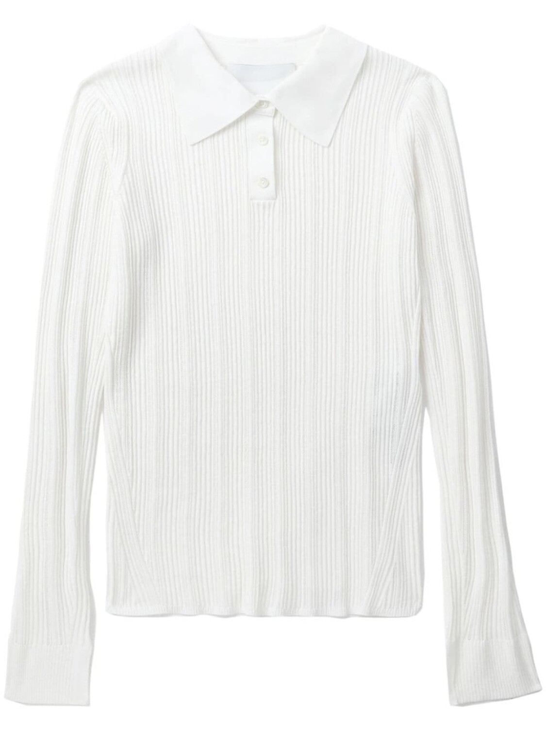 

3.1 Phillip Lim топ в рубчик с длинными рукавами, белый