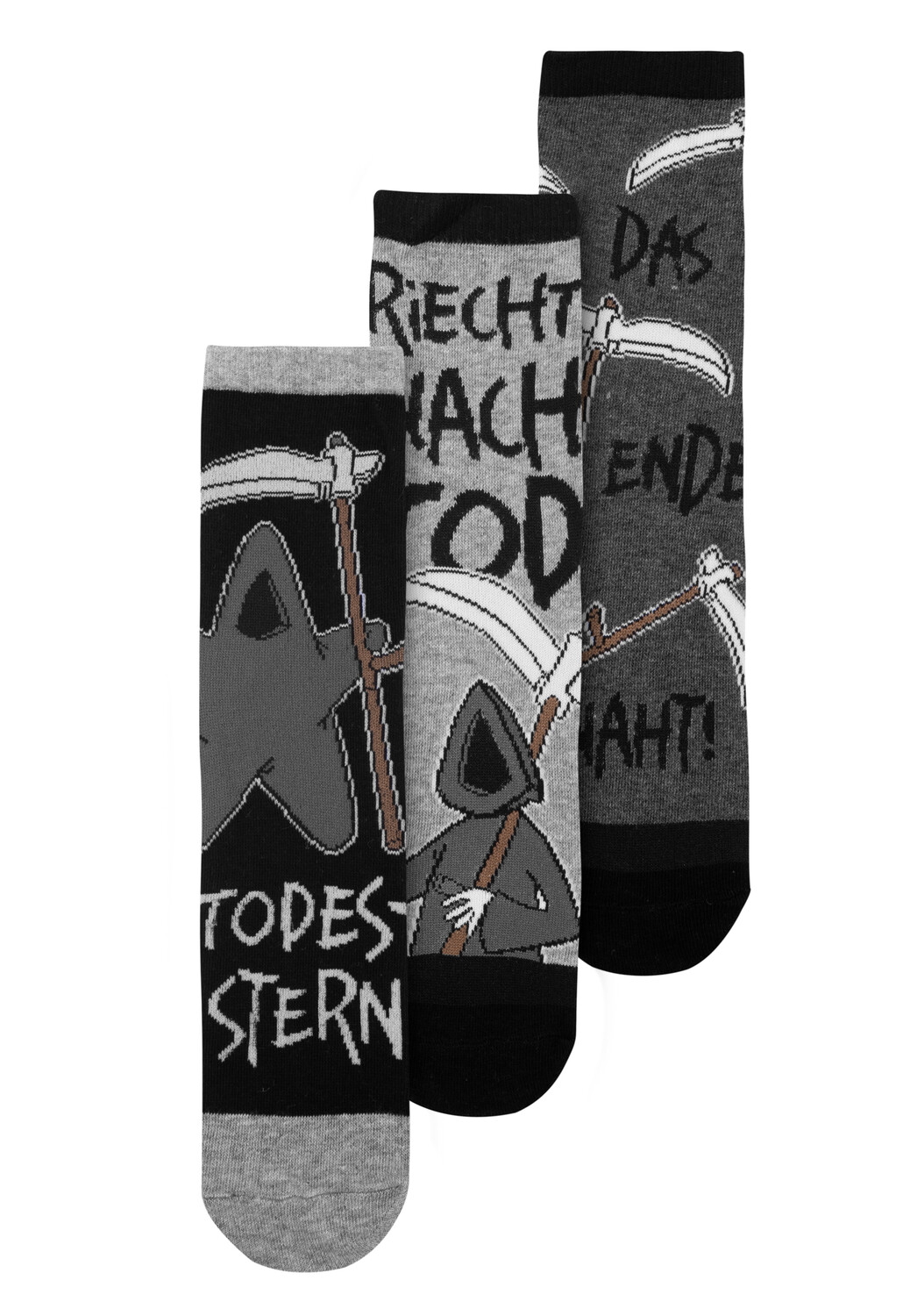

Носки United Labels 3 шт Tot aber lustig Sneaker Strümpfe, серый