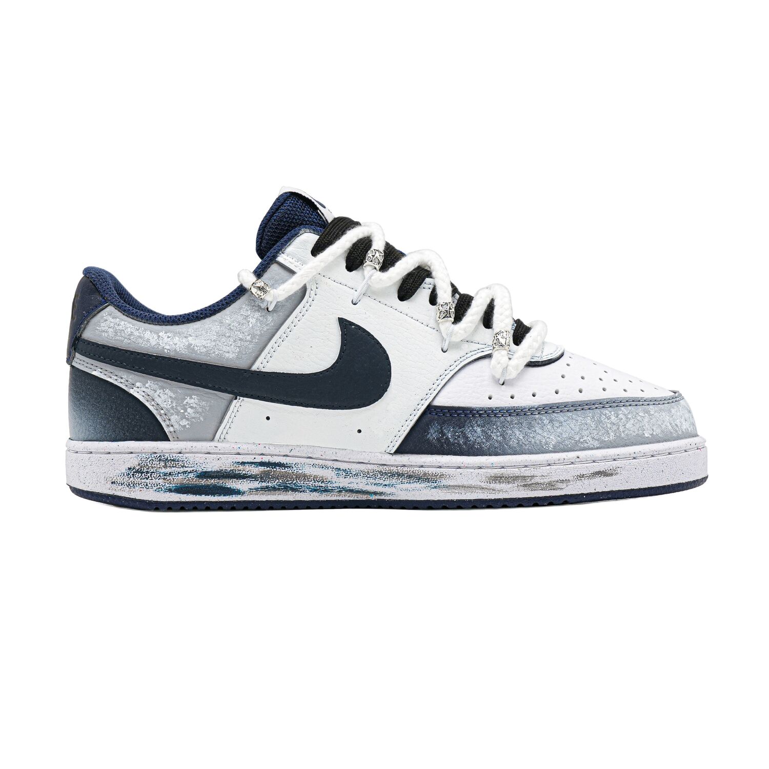 Nike Кроссовки для тренировок Court Vision Low Unisex низкие Navy Blue White Gradient — фото 3