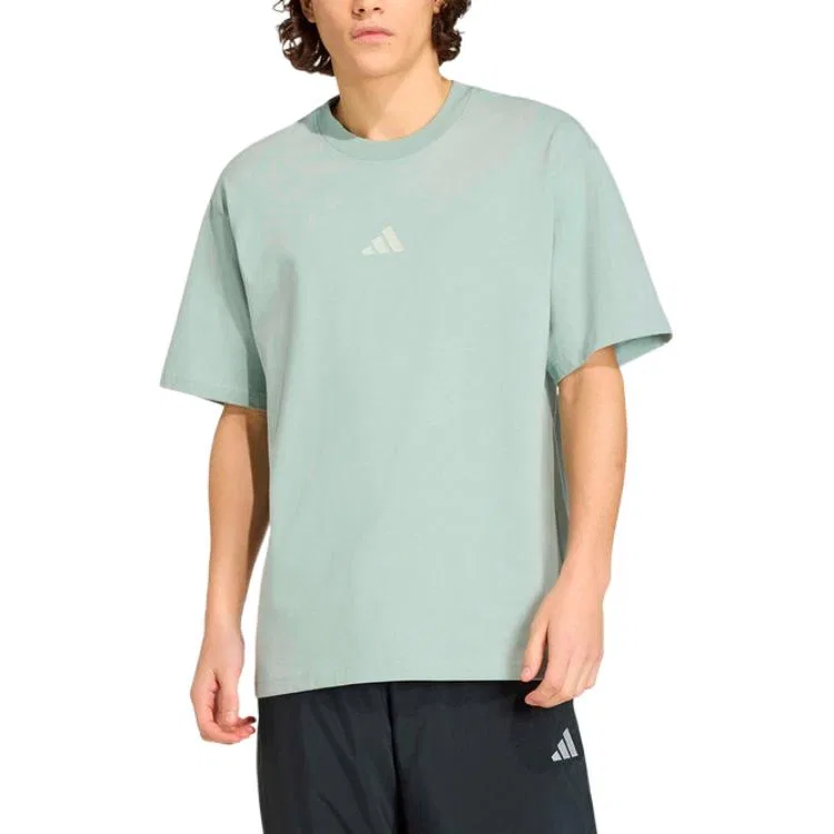 Футболка мужская light blue с круглым вырезом Adidas — фото 3