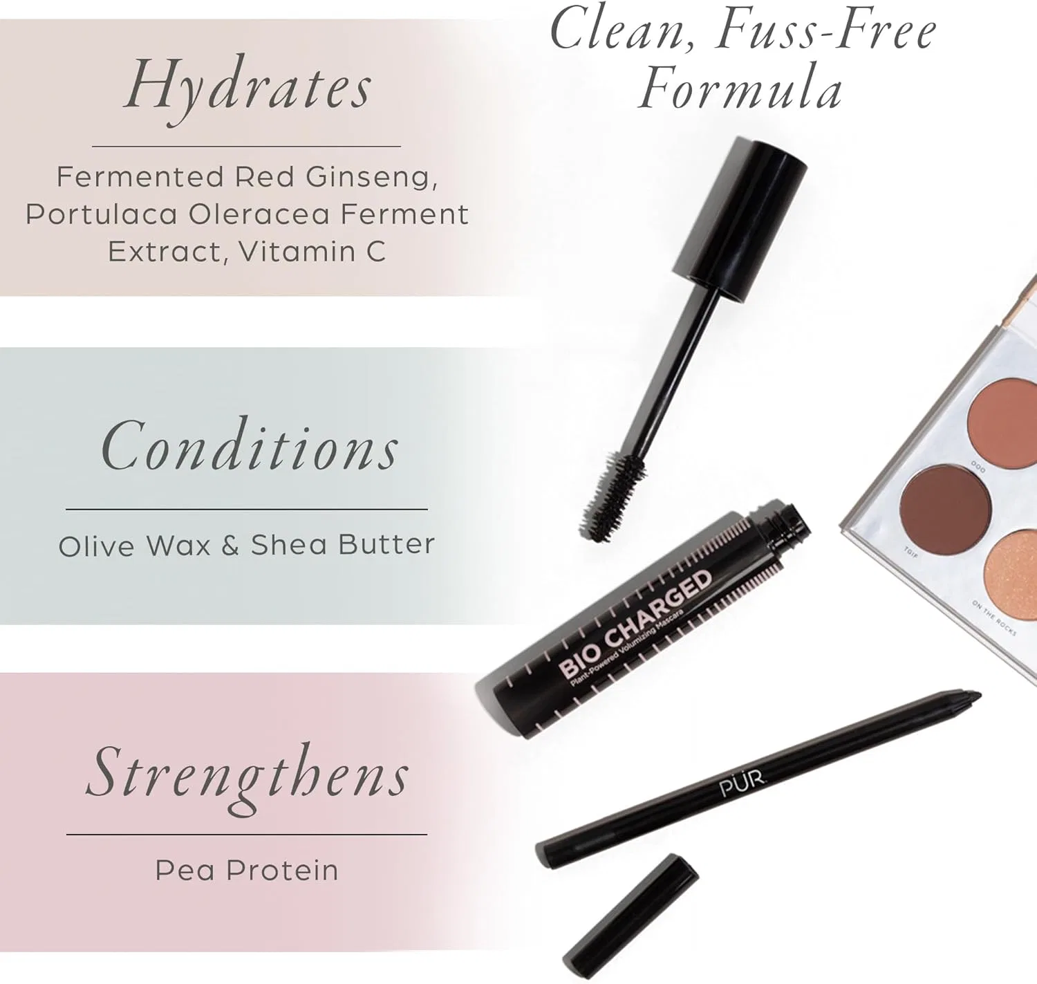 Тушь для ресниц объемная PÜR MINERALS Bio-Charged Plant Driven Volume Mascara водостойкая, черный — фото 4