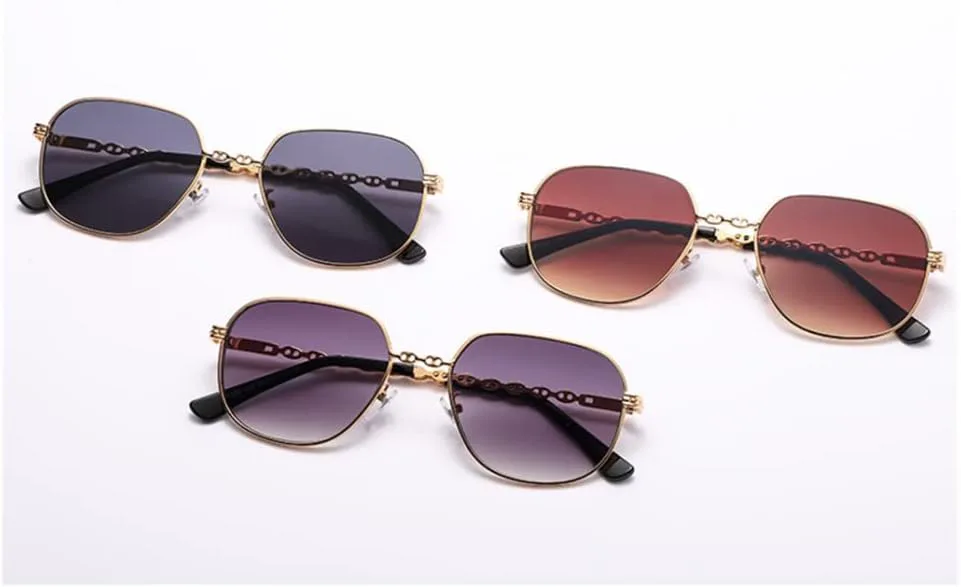 

Солнцезащитные очки в тонкой металлической оправе с защитой от ультрафиолета UV400, повседневные солнцезащитные очки для взрослых, женщин и мужчин XLUMIO, C2