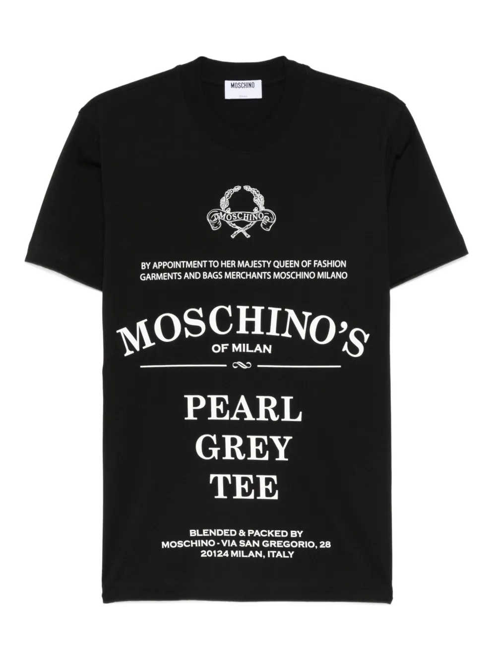 

Футболка с логотипом Moschino, черный