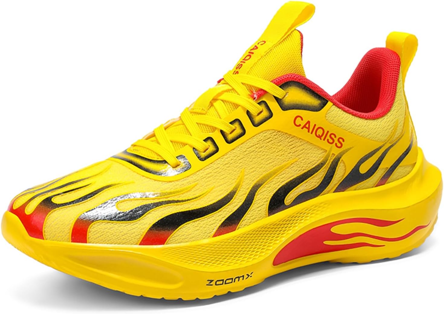 

Мужские кроссовки с толстой подошвой, противоскользящей, мягкой, амортизирующей, на шнуровке, с дышащим верхом из сетки. Стильные спортивные кроссовки, подходящие для занятий спортом на кампусе, баскетбола и повседневной носки Negyanme, желтый