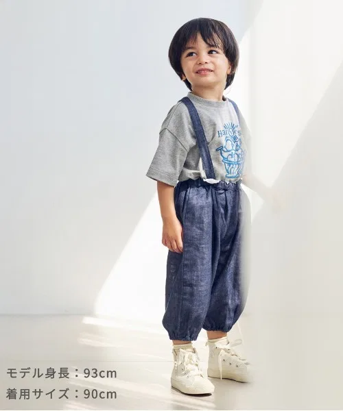 Комбинезон из двойной марли Naomi Ito, 80-100 см, тёмно-синий — фото 3