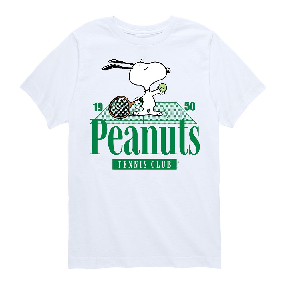 

Футболка с рисунком Peanuts Tennis Club для мальчиков 8–20 лет Licensed Character, белый