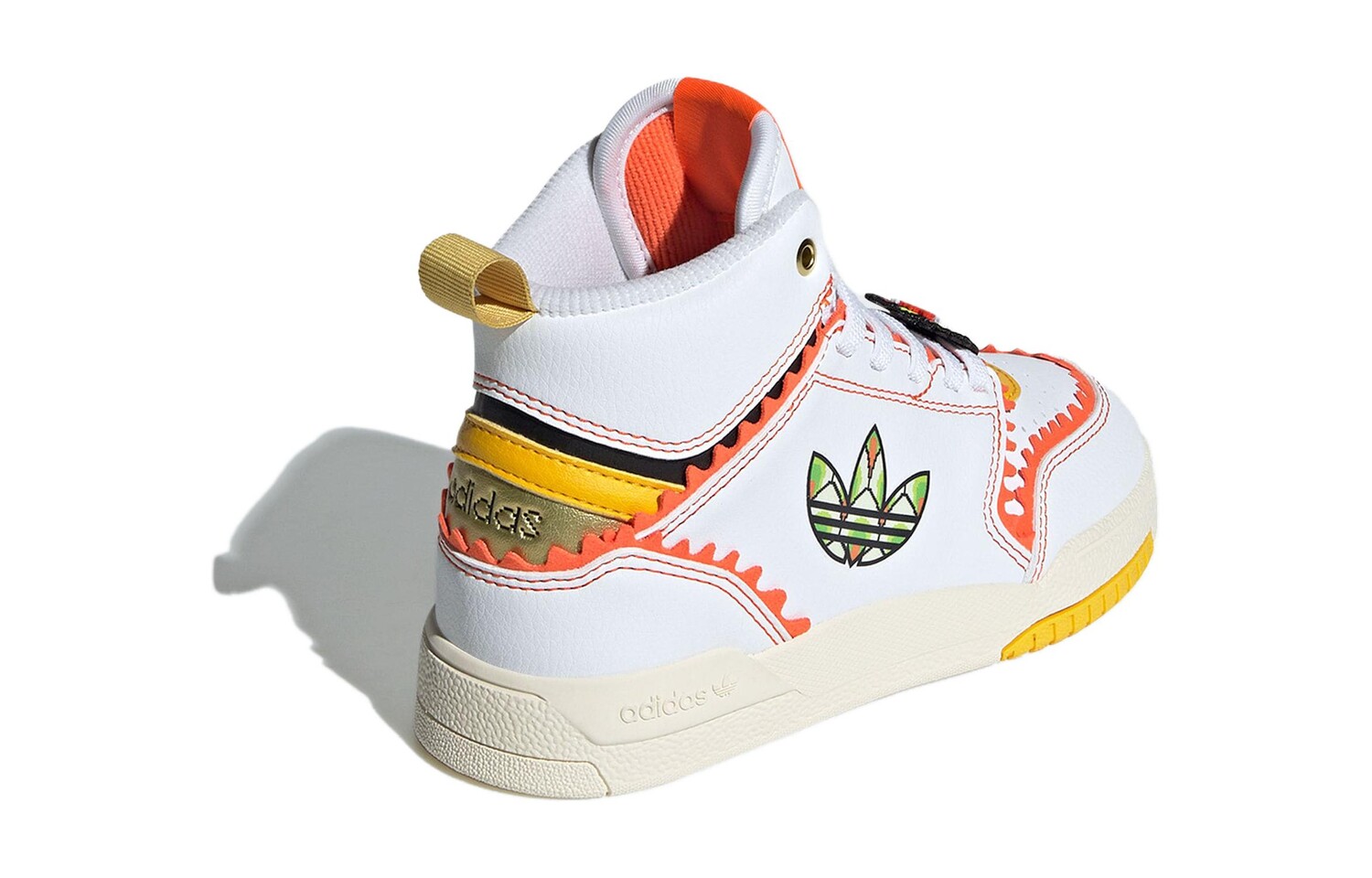Adidas originals Drop Step Kids Кроссовки для скейтбординга для детей, White/Orange — фото 4