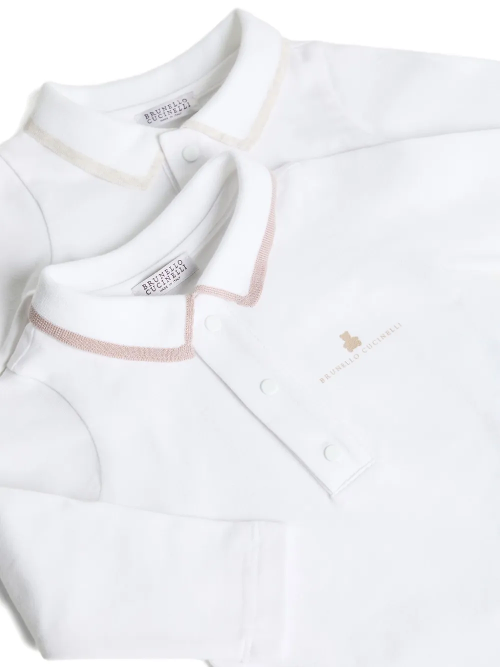 Комплект Baby Bernie из двух боди Brunello Cucinelli Kids, белый — фото 2