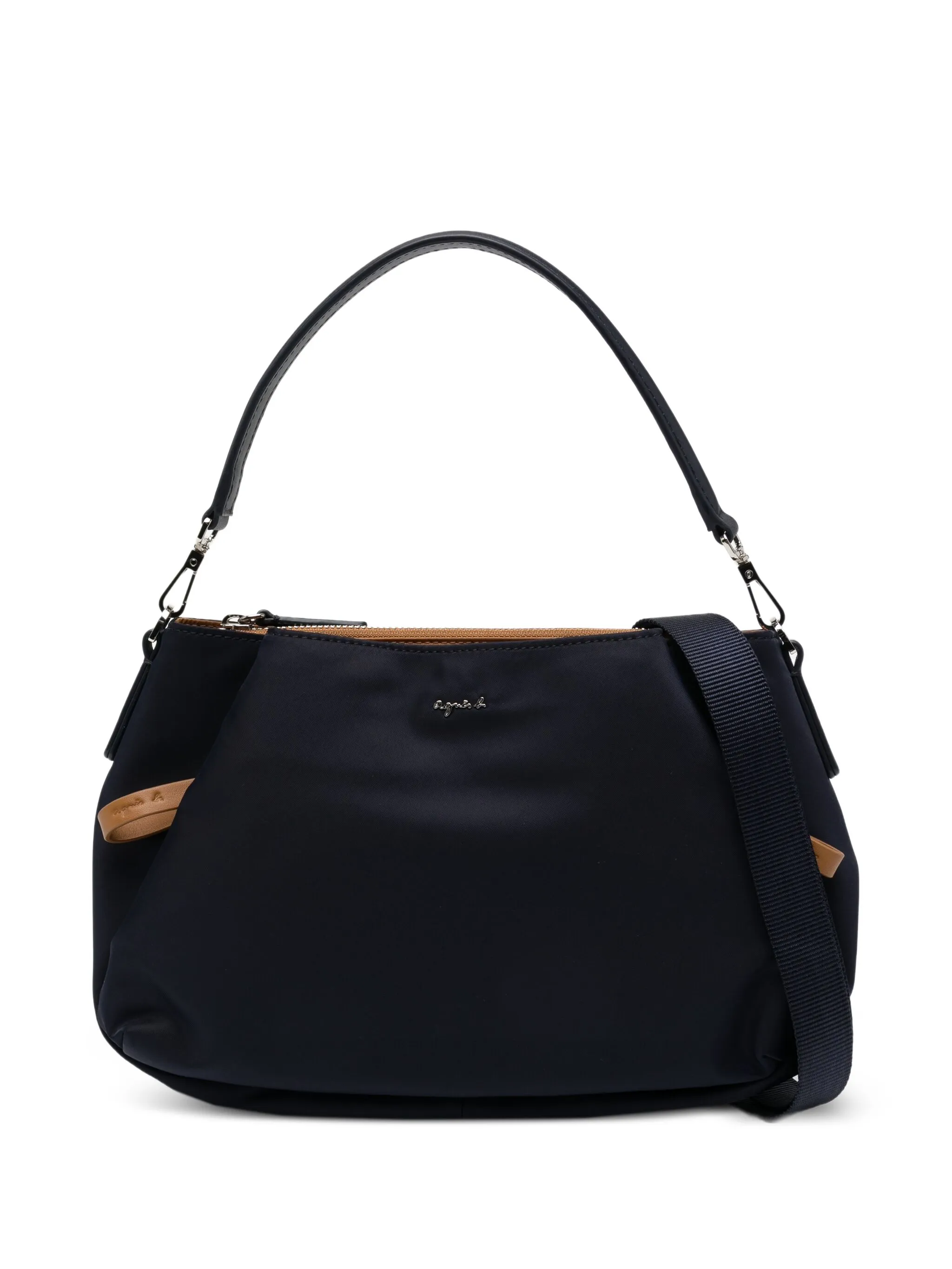 

Мини-сумка на плечо с ручками и ремнем Agnès B., темно-синий