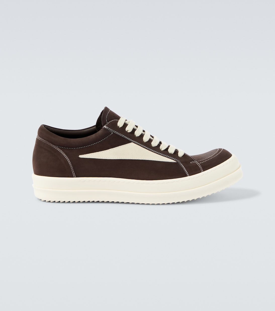 

Винтажные кеды из замши Vintage Sneaks Rick Owens, Brown/Milk/Milk