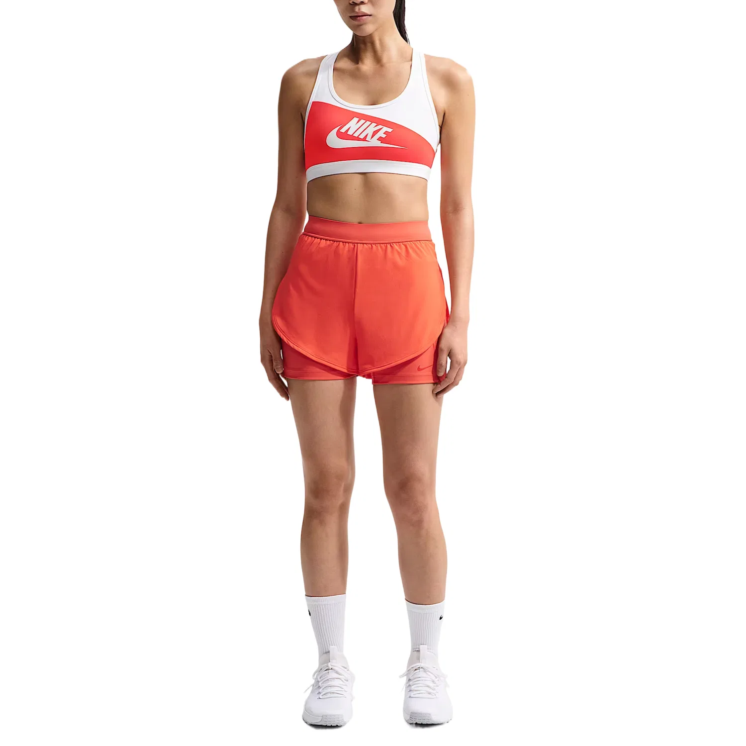 Шорты женские Universa 2-in-1 5" Nike, Light Red/White/White/White
