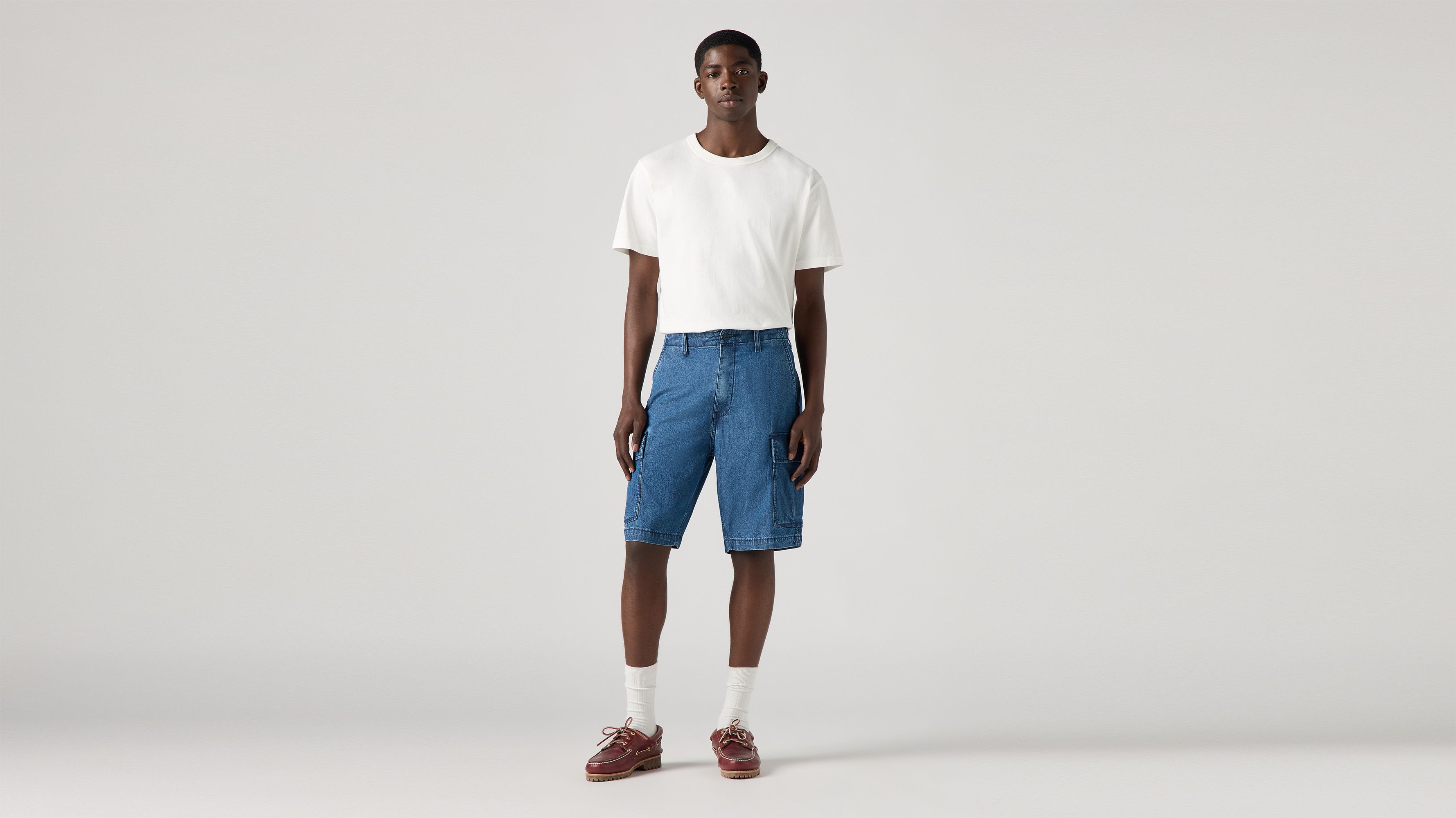 

Легкие мужские шорты Carrier Cargo Levi's, цвет Middle Ground - Medium Wash