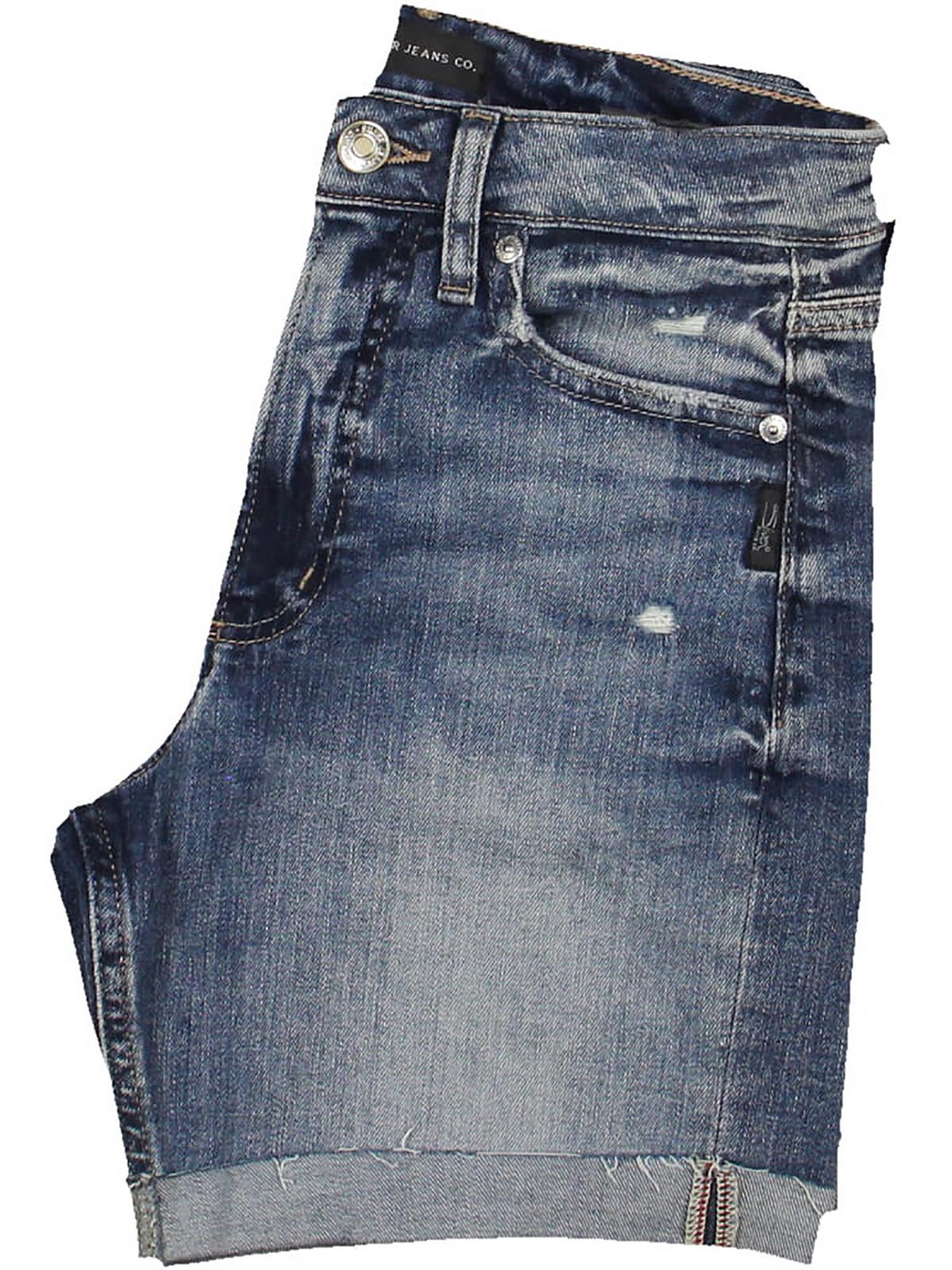 

Плюс женские мини джинсовые шорты с высокой посадкой Silver Jeans Co., индиго