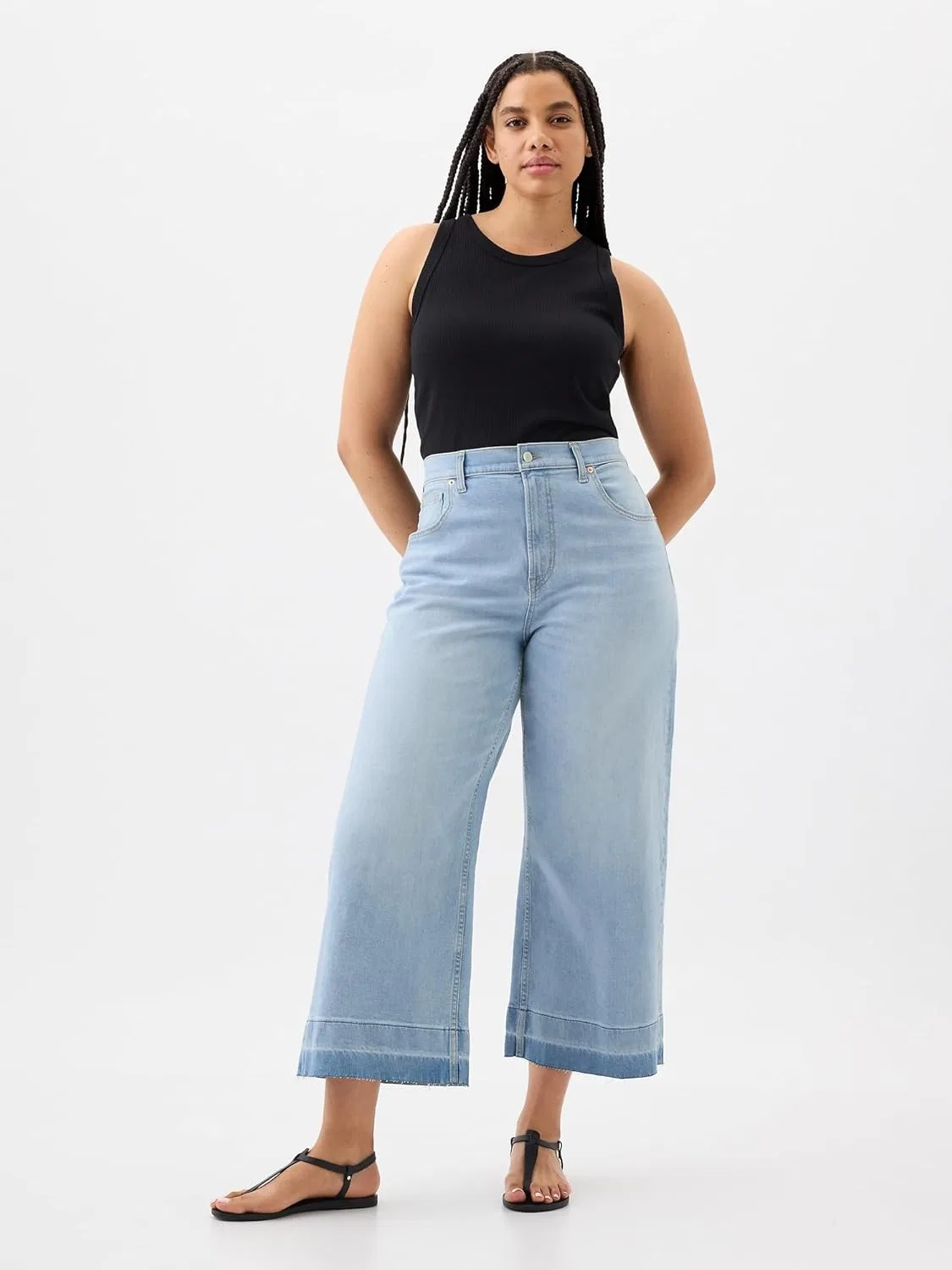 Джинсы Wide Leg High Rise GAP, Light Wash Maize — фото 3