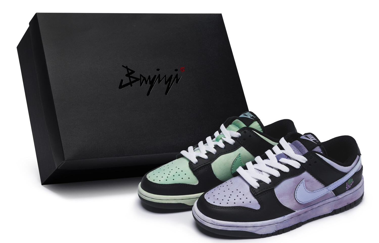 

Кроссовки Nike Dunk Skateboarding Shoes Unisex Low-top Green/Purple, фиолетовый
