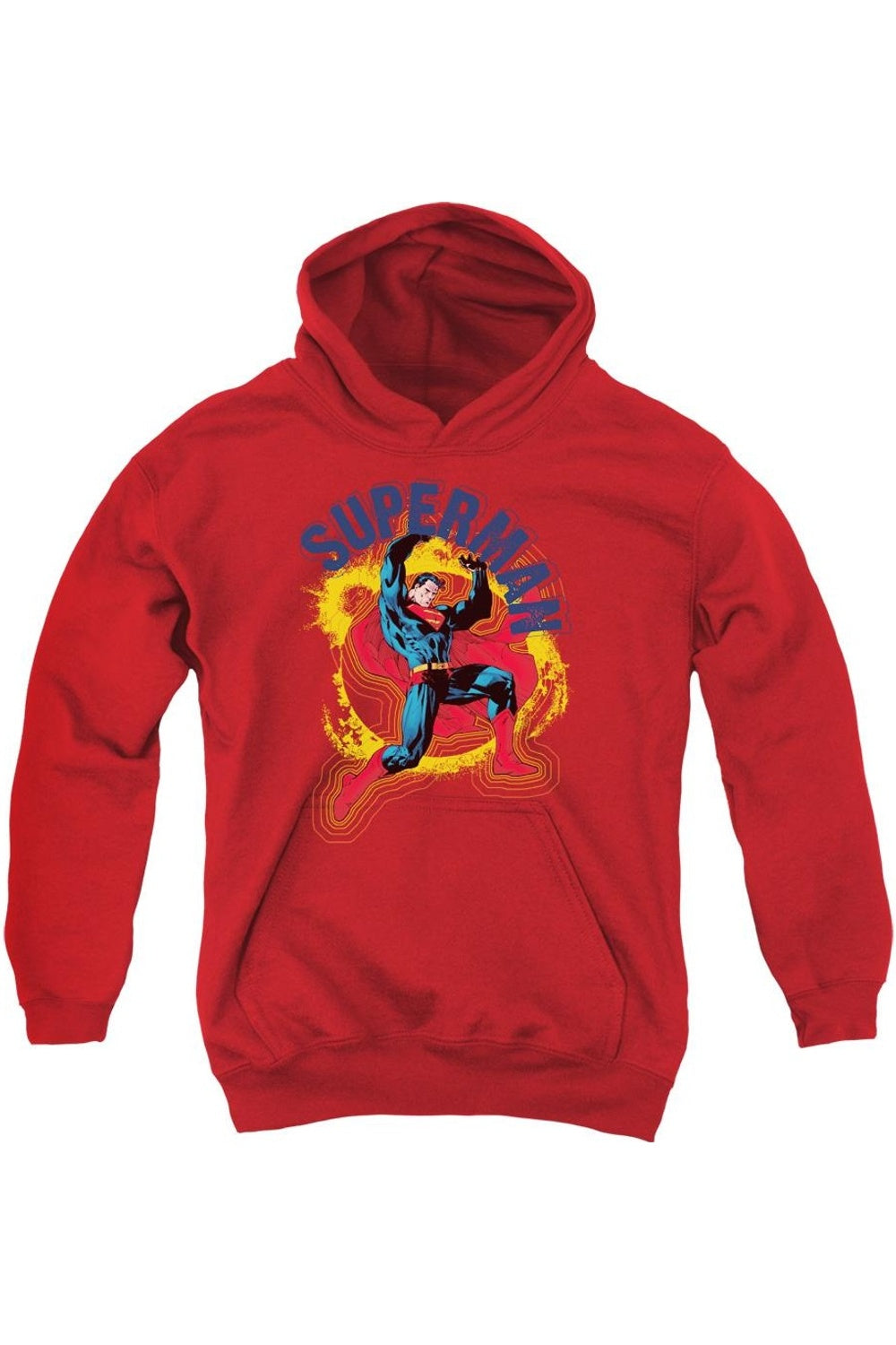 

Супермен - имя, которое вдохновляет молодежь, худи с капюшоном Gildan, красный