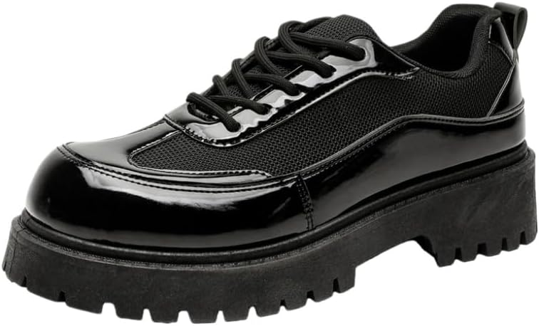 

Мужские черные низкие кроссовки большого размера с шнуровкой, подходят для деловой и школьной одежды, подходят для любого времени года Fusecottc