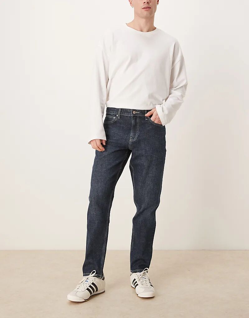 

Зауженные джинсы-стрейч темно-синего цвета ASOS DESIGN