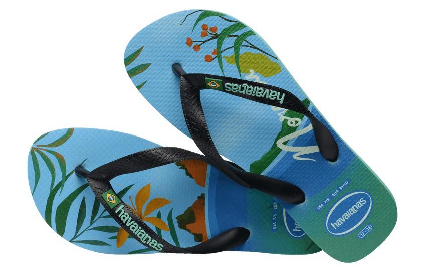 Быстросохнущие шлепанцы женские синие черные Havaianas — фото 3