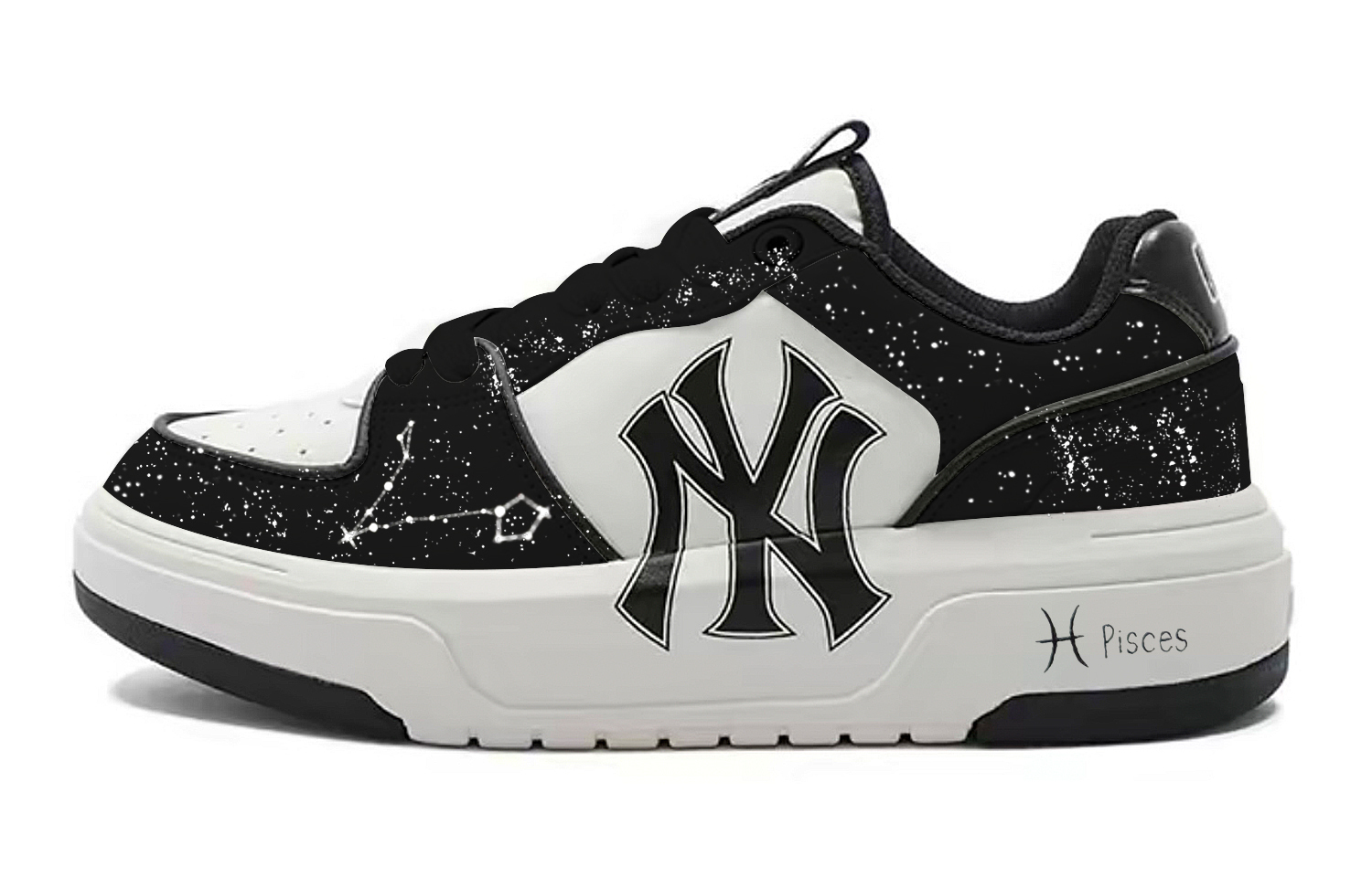 

Массивные кеды для скейтбординга unisex с двойной строчкой star track, устойчивые к истиранию, низкие MLB, черный/белый