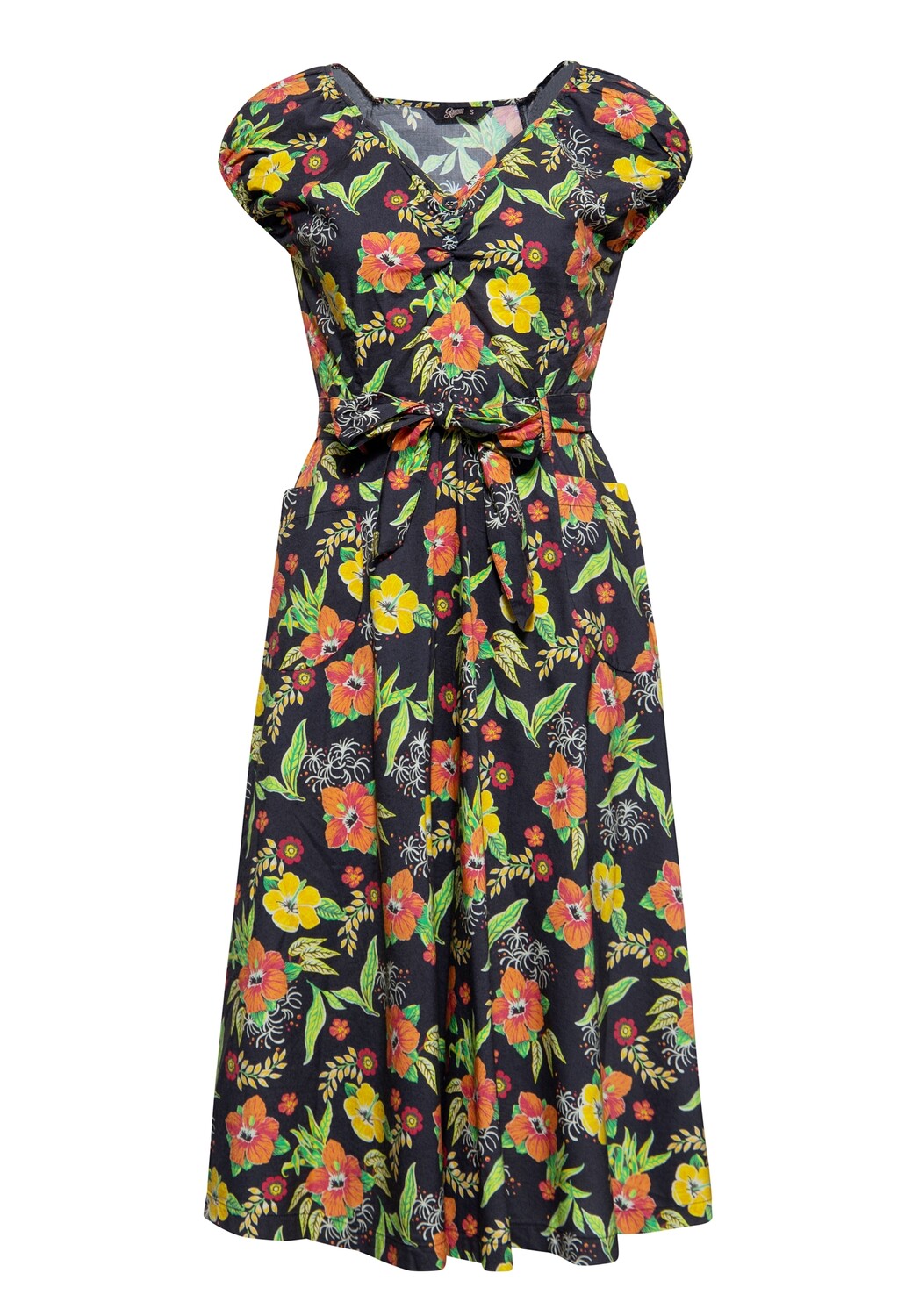 

Платье Queen Queen Swing Hibiskus Black, разноцветный