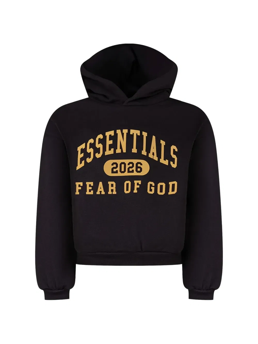 Худи с контрастными полосками Fear Of God Essentials Kids, черный