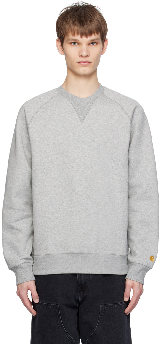 

Серая толстовка Chase Carhartt Work In Progress, Heather grey/Gold