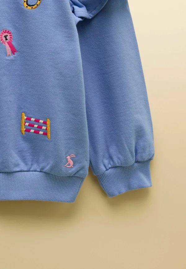 Толстовка с круглым вырезом и рукавами с оборками Joules, Blue — фото 3