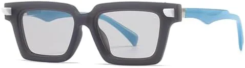 

Классические винтажные квадратные солнцезащитные очки 2027 года для женщин и мужчин, модные розовые солнцезащитные очки в стиле ретро-панк MTZJH, Gray Light Gray