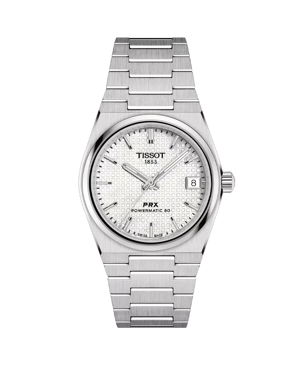 

Женские часы из коллекции PRX из стали Tissot, серебрянный