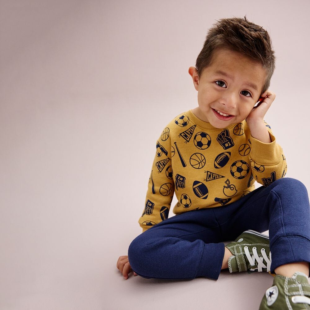 Флисовые спортивные штаны Jumping Beans для мальчиков для малышей, цвет Green Olive Camo — фото 3