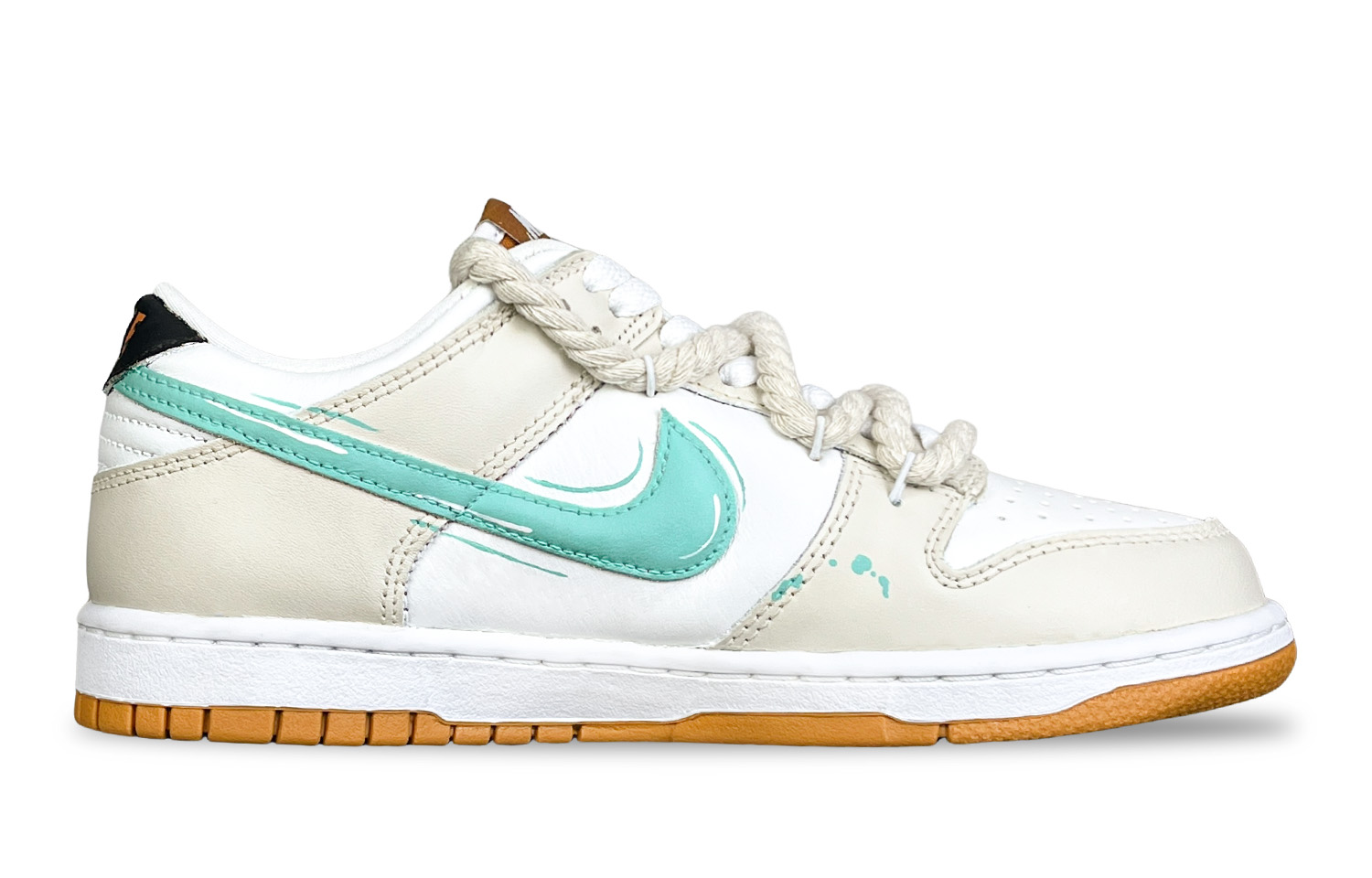 Nike Dunk Fairyland, Azure Blue устойчивые к истиранию низкие скейтерские кроссовки мужские белый циан — фото 2