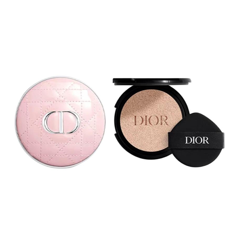 

DIOR Lock Makeup Cushion Pink Glossy Finish Wicker Pattern Case набор косметики Natural Concealing 13g+Shell