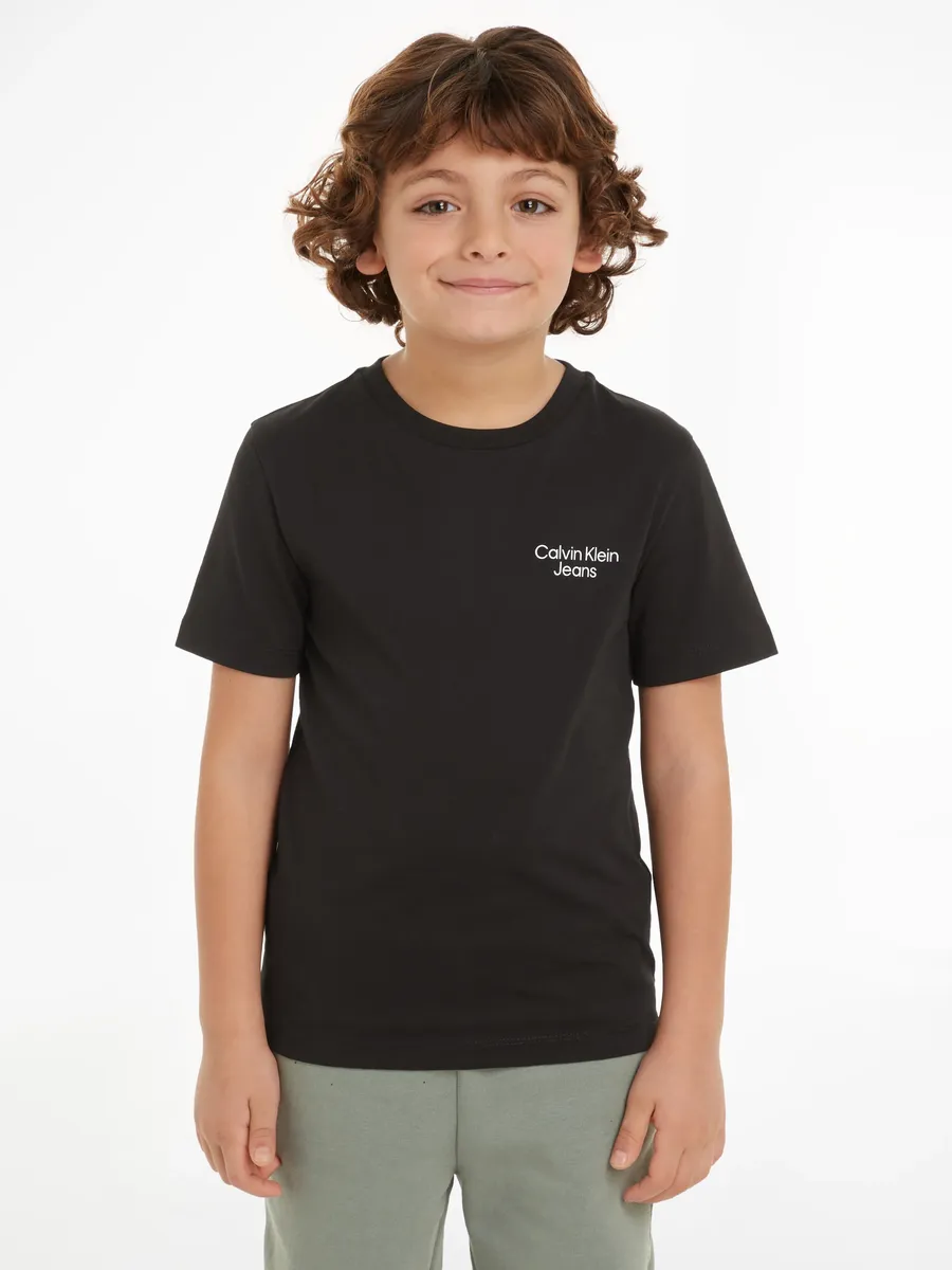 

Футболка Calvin Klein Jeans "CKJ STACK LOGO T-SHIRT", для детей до 16 лет, черный