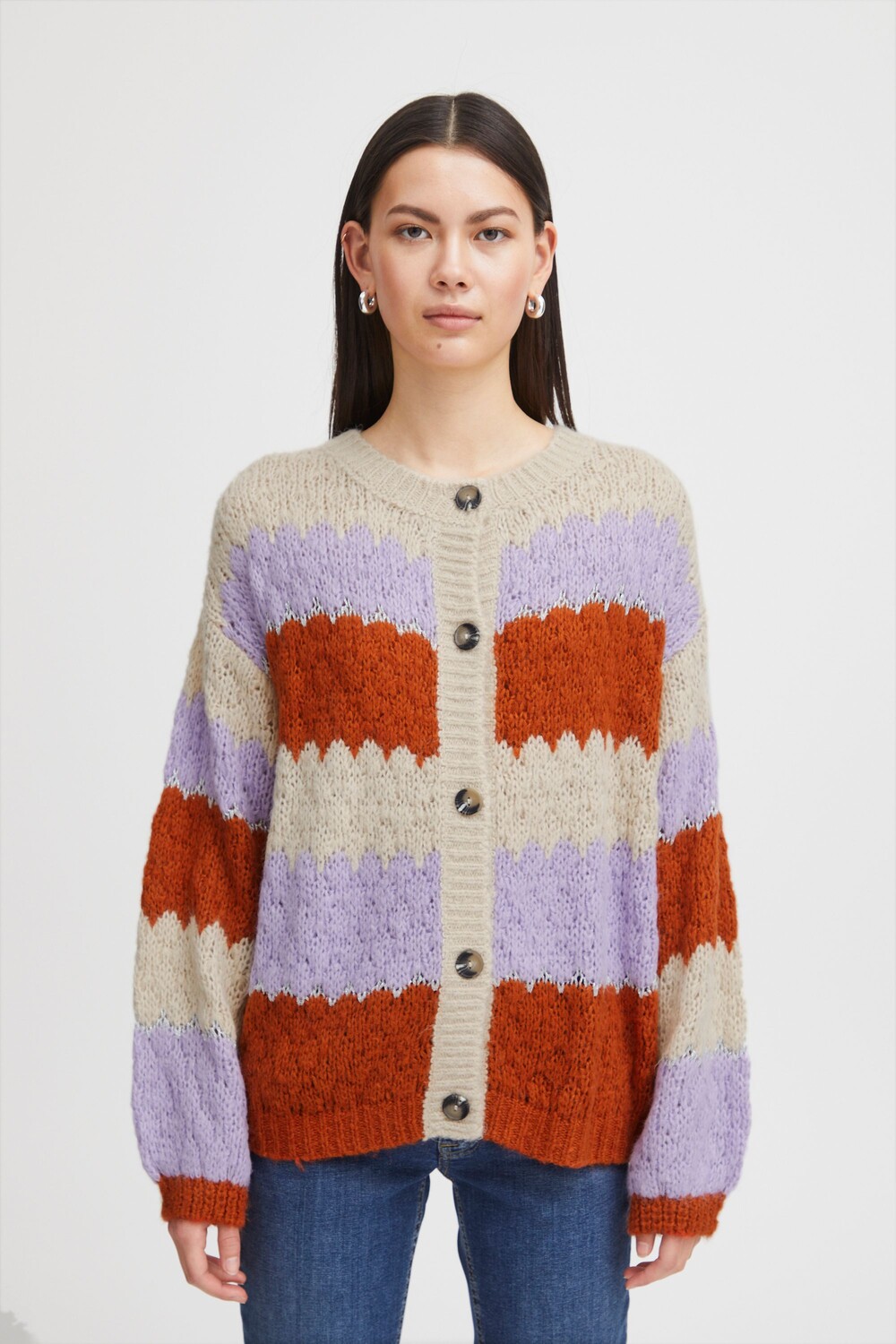 

Кардиган ICHI Strickjacke IHOSANSA CA3 20119296, коричневый