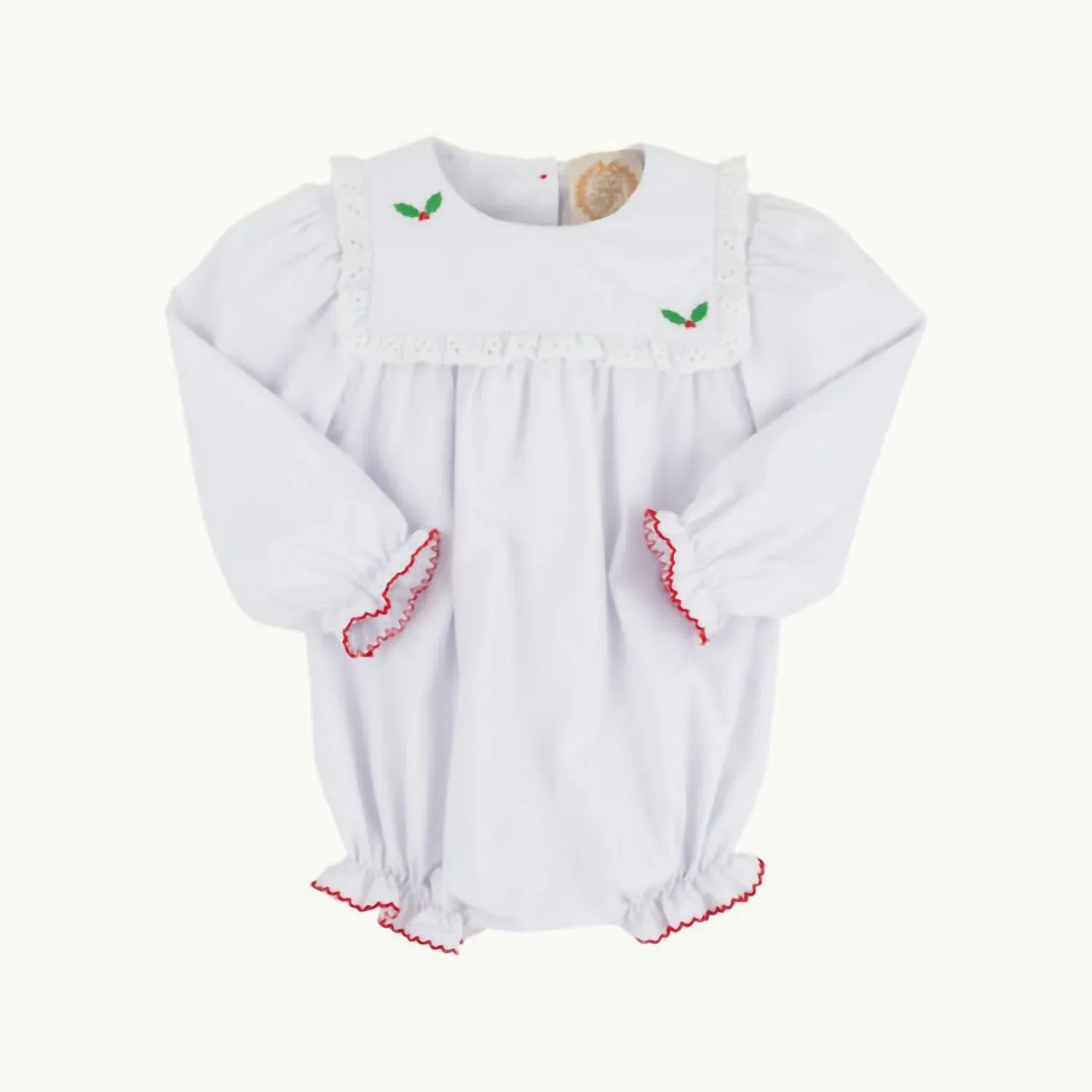 The Beaufort Bonnet Company Детский комбинезон с длинными рукавами Bea Louise Bubble Romper белого цвета — фото 4