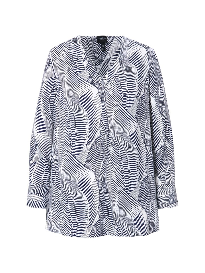

Блуза Ulla Popken Bluse, цвет marine