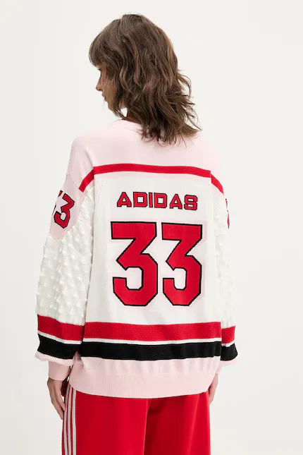 Свитер с воротником-хомутом Adidas Originals, бежевый — фото 3