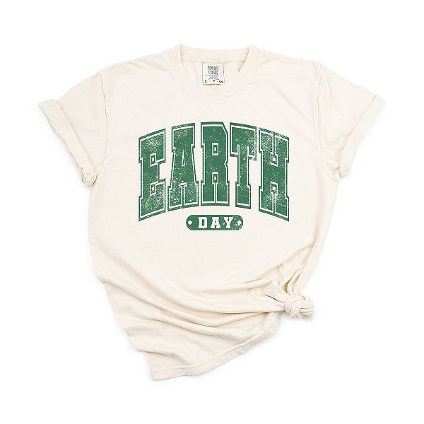 

Футболка Earth day varsity garment dyed Simply Sage Market, Ivory, Зеленый, Футболка Earth day varsity garment dyed Simply Sage Market, Ivory