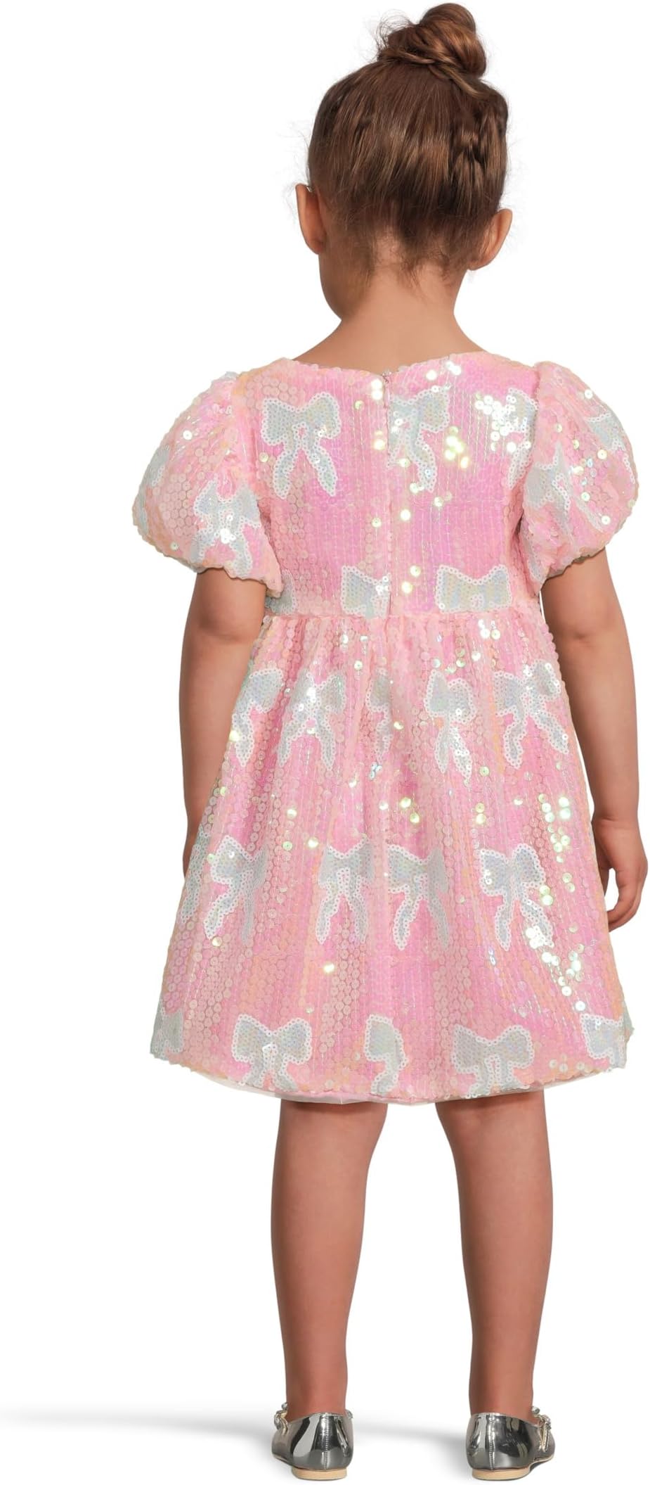 Платье Lola and The Boys Baby Blue Sequin Bow Dress, розовый — фото 2