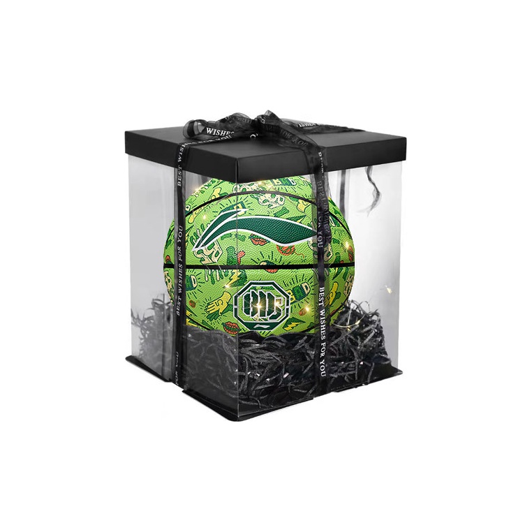 

LINING Баскетбольный мяч PU зеленый размер 7 тренировочный унисекс